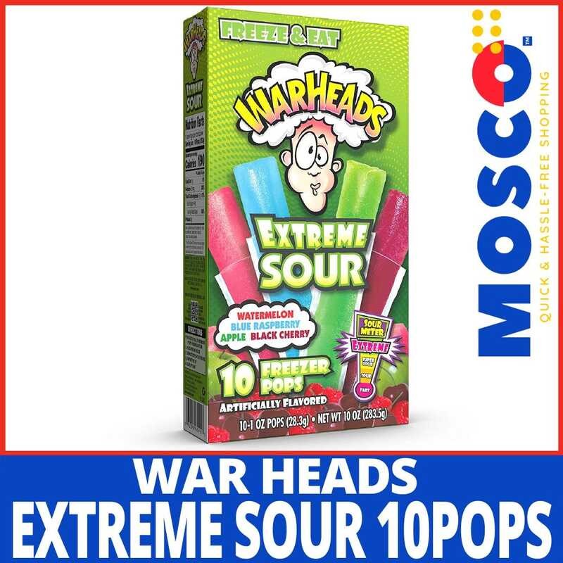 Warheads Fat Free Freezer Pops, Assorted Flavors, Extreme Sour ,12 ...