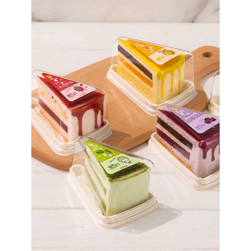 Mousse Triangle Cake Packaging Box 6inch 8inch Layer Cake Slicing ...