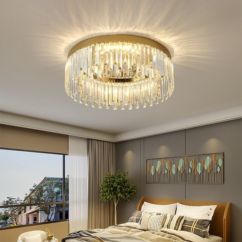 Luxury Round Crystal Chandelier Ceiling Lamps Lampu Syiling Lampu ...
