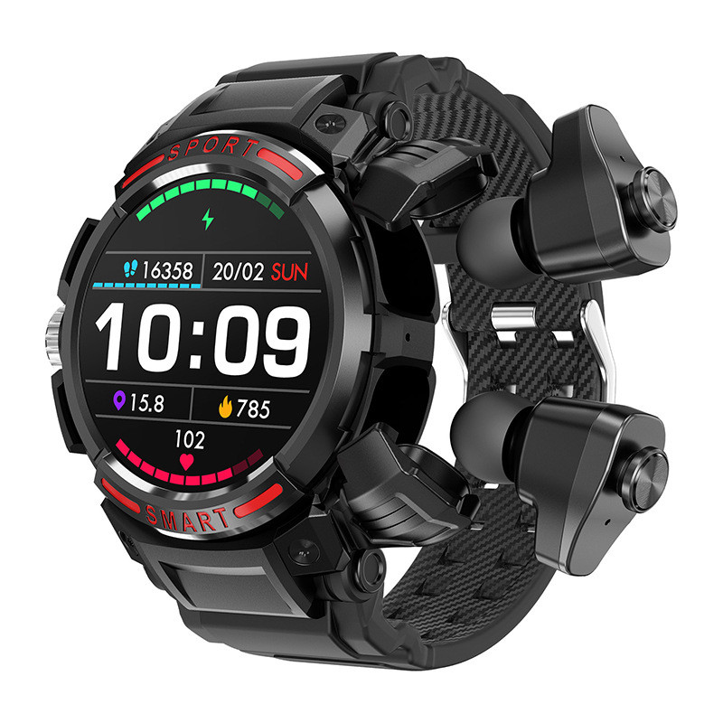 GT100 Smart Watch Bluetooth Call Music Playback Watch Headphones Two-in ...