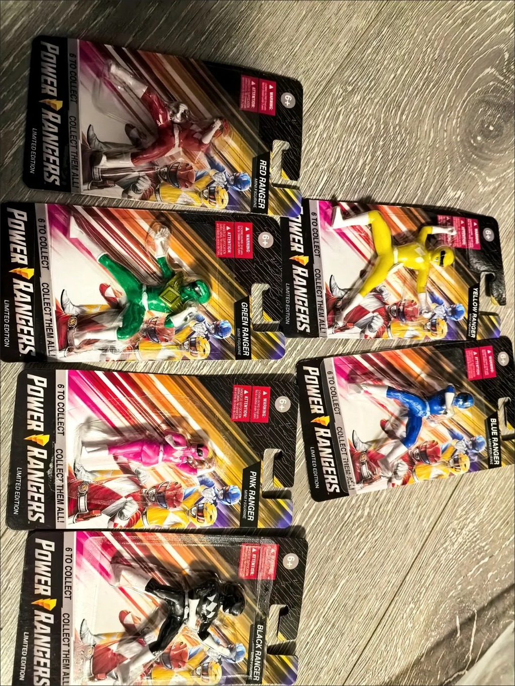 【Fast shipping】Power Rangers toys Mighty Morphin 5cm Action Figures 6 ...