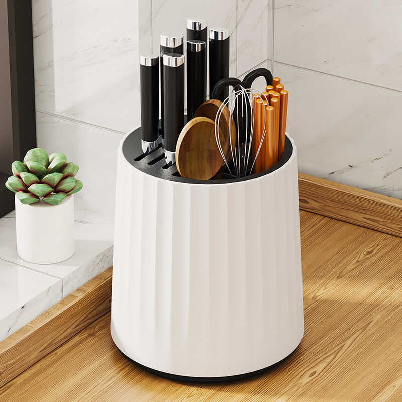 Rotating Kitchen Knife Rack Storage Knife Box Organizer for Kitchen ...