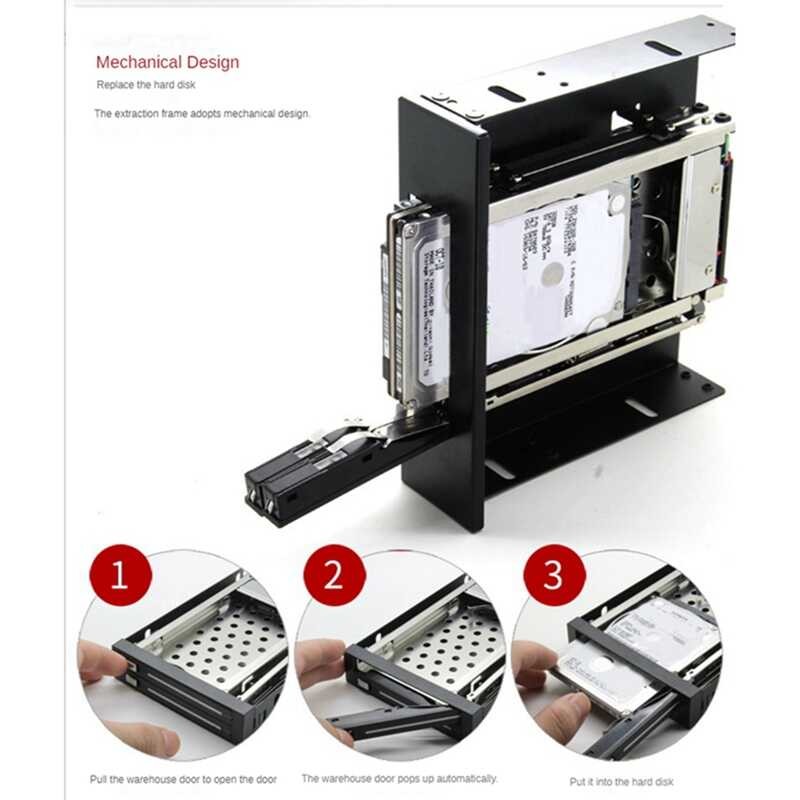 Dual Bay Sata2 Hard Drive HDD & SSD Tray Internal Mobile Rack Enclosure ...