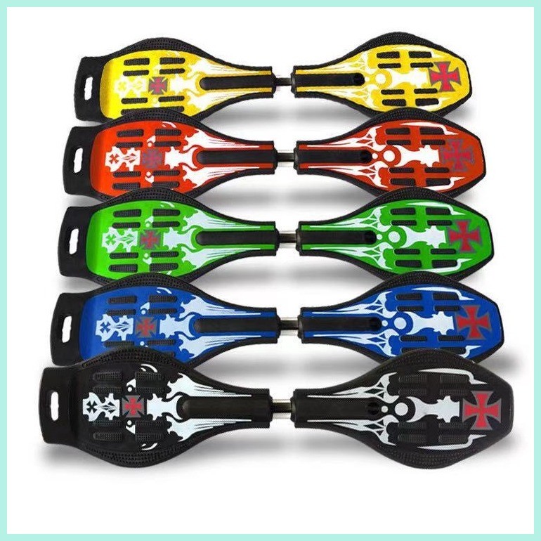 2 Wheel Skateboard with 360-degree Casters for Kids, Teens, and Adults ...