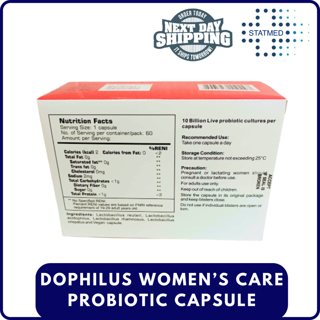 Dophilus Women’s Care Probiotic Food Supplement Capsule l 10, 30 & 60 ...