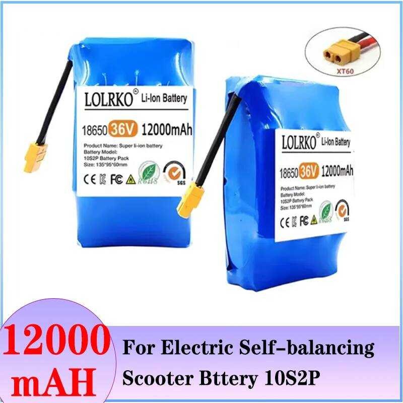 100% 1 2 New 36V 18650 Li-Ion Bat 10S2p 36V 12000Mah Pack 42V Scooter ...