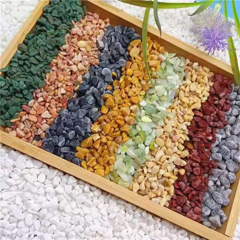 Natural Colored Rice Garden Paving Adhesive Multicolored Washed Stones ...