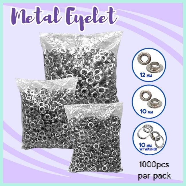 Eyelet Single and Partner 10MM and 12MM (1000pcs per pack) | Shopee ...