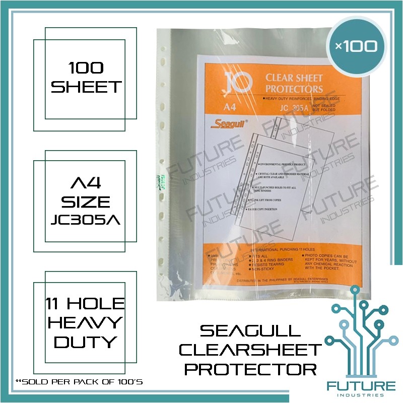 Seagull Clear Sheet Protector Ring Binder Refill Arch file Refill ...