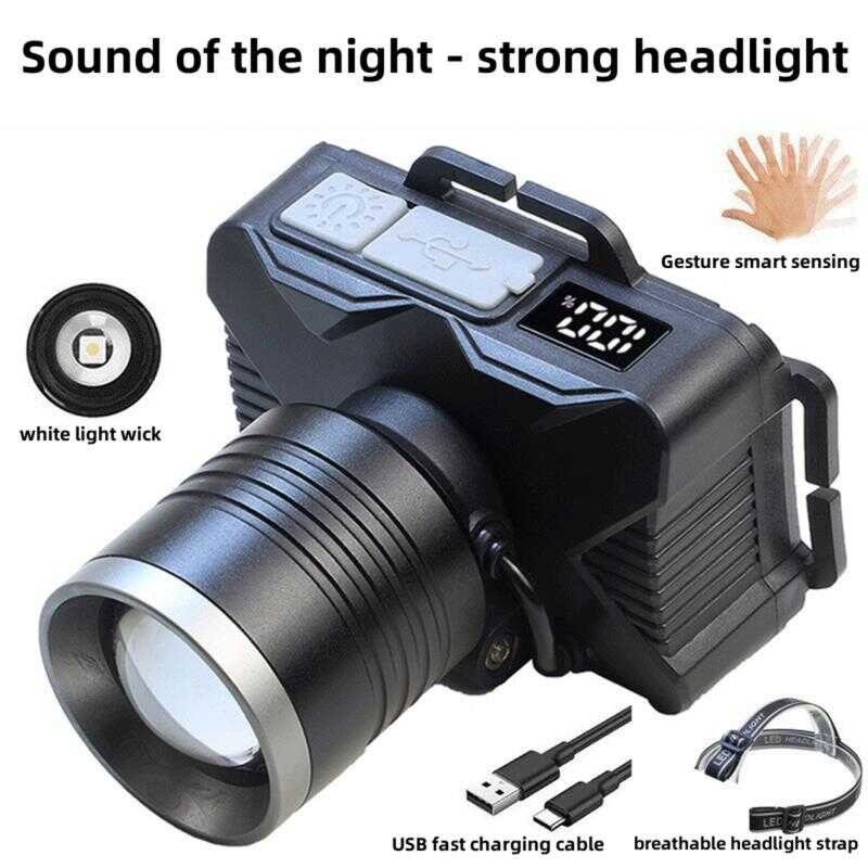 German Headlight Flashlight Heavy Duty High Power Headlights Inductive ...