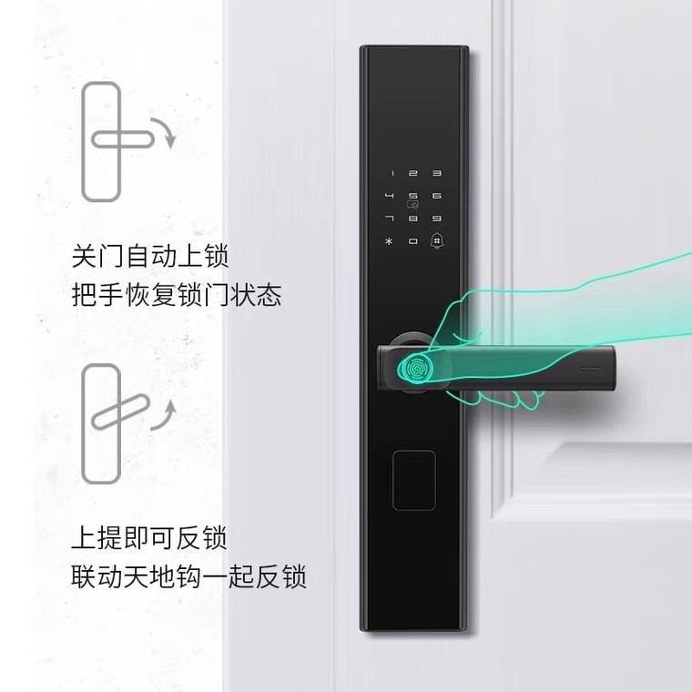 K2S Fingerprint Lock With One Hand, Remote Home Security Door Password ...