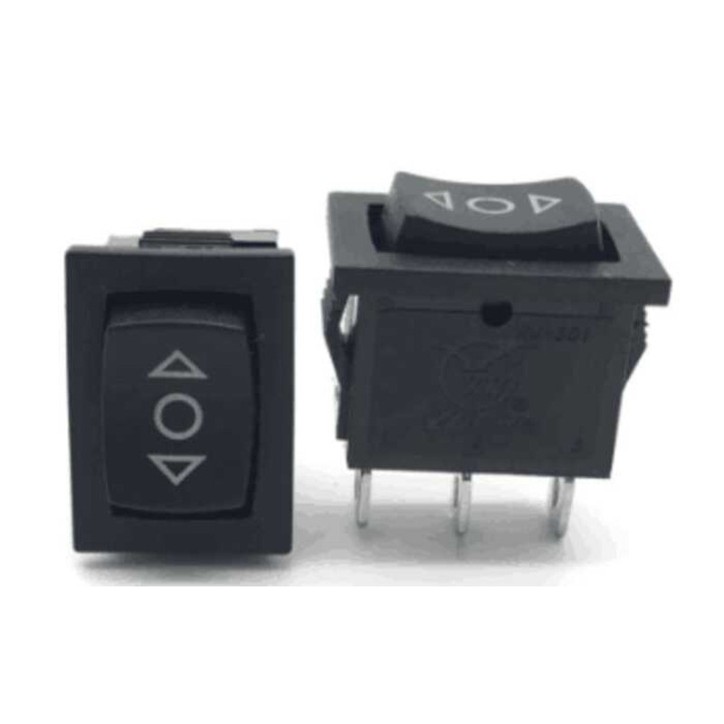 KCD1 Boat Type Single Double Side Self-Reset Rocker Power Switch Pins 3 ...