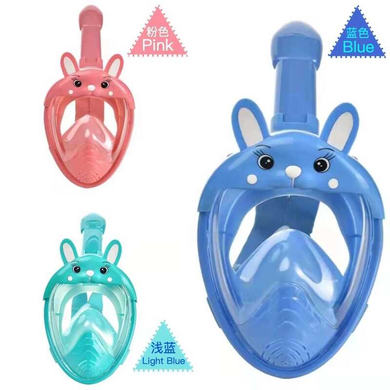 W New Underwater Snorkeling Full Face Children's Swimming Set Scuba ...