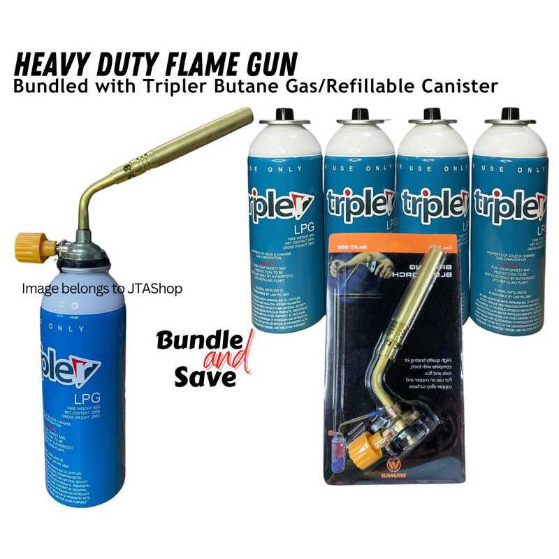 Blow Torch With Tripler Aluminum Refillable Butane Canister Gas Heavy ...