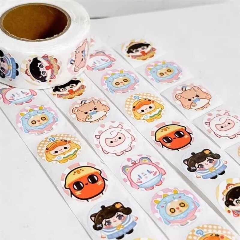 Egg Party Decoration Roll Little Girl Round Toy Label Scrapbook ...