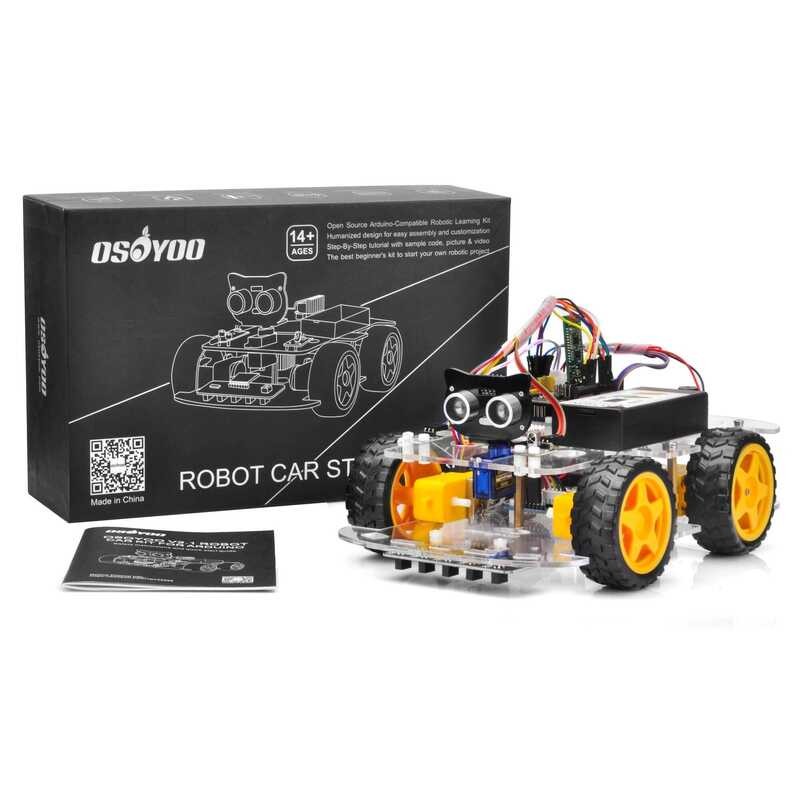 W OSOYOO Robot Car Starter Kit Arduino R3 STEM Remote Controlled ...