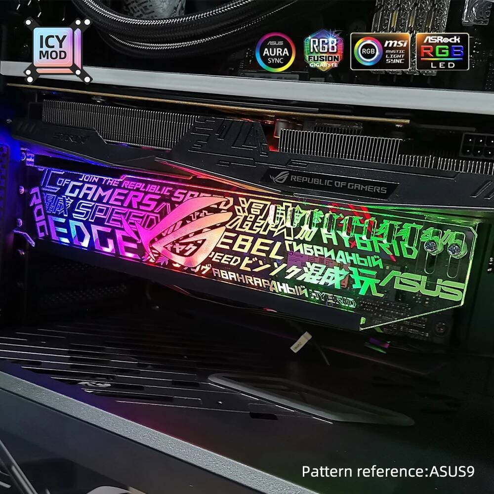 VGA RGB Holder Customize ARGB Horizontal GPU Bracket Video Card port ...