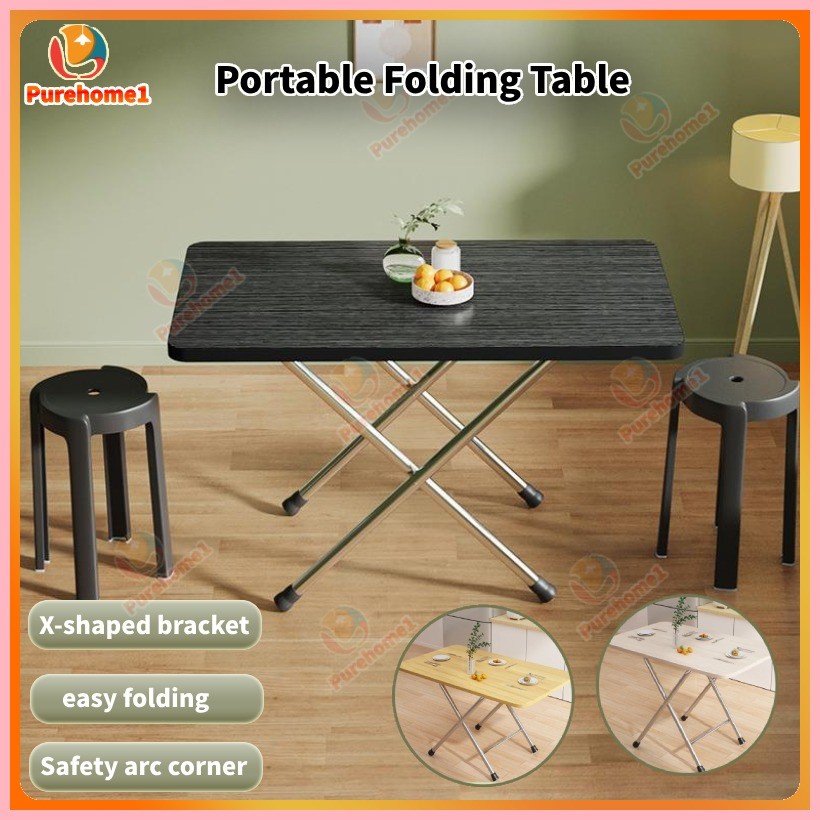 Folding Dining Table Portable Multi-Purpose Desk for Home&Camping Mini ...