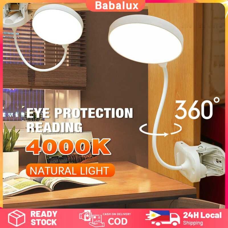 [Low Price] LED Rechargeable Clamp Desk Flexible Study Light Portable ...