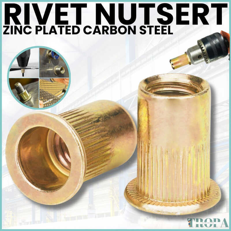 Zinc Plated Carbon Steel M6 M8 M10 Knurled Nuts Rivnut Flat Head ...