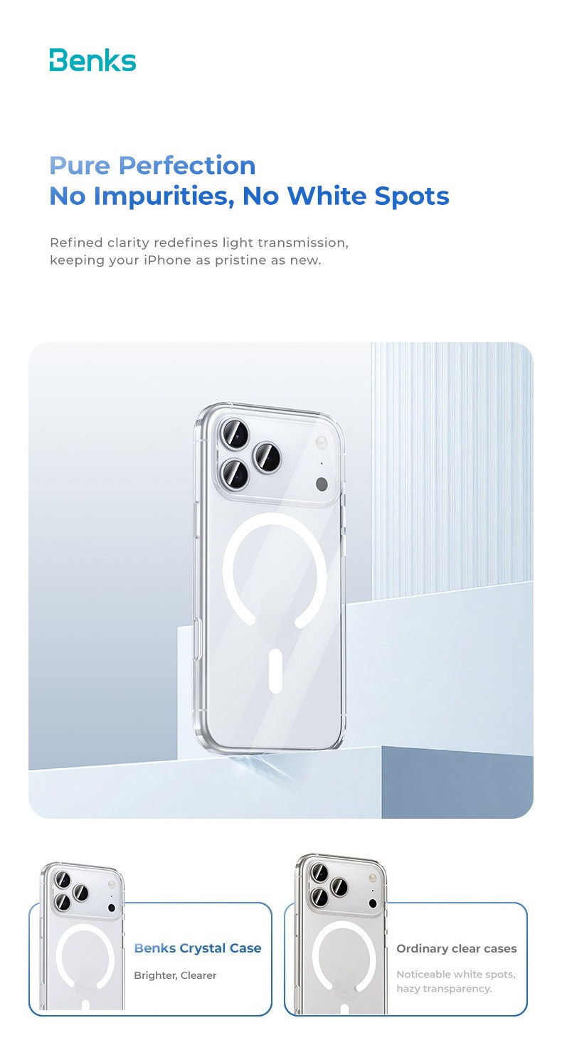 [Benks Official] Benks Crystal Clear Magnetic Phone Case with Camera ...