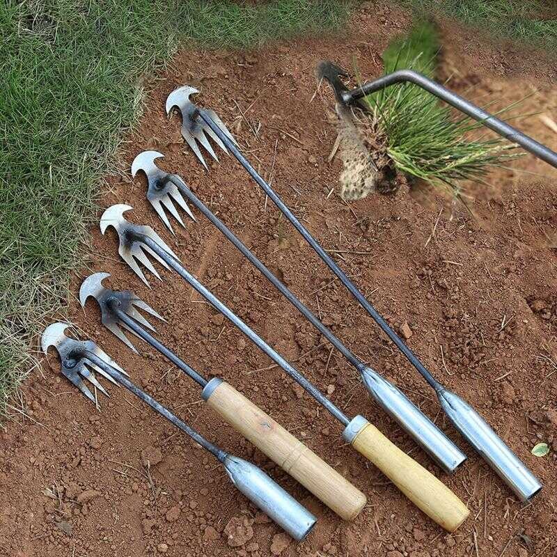 4 Tooth Pulling Grass Vegetable Digging Loosening Soil Rooting Seedling ...