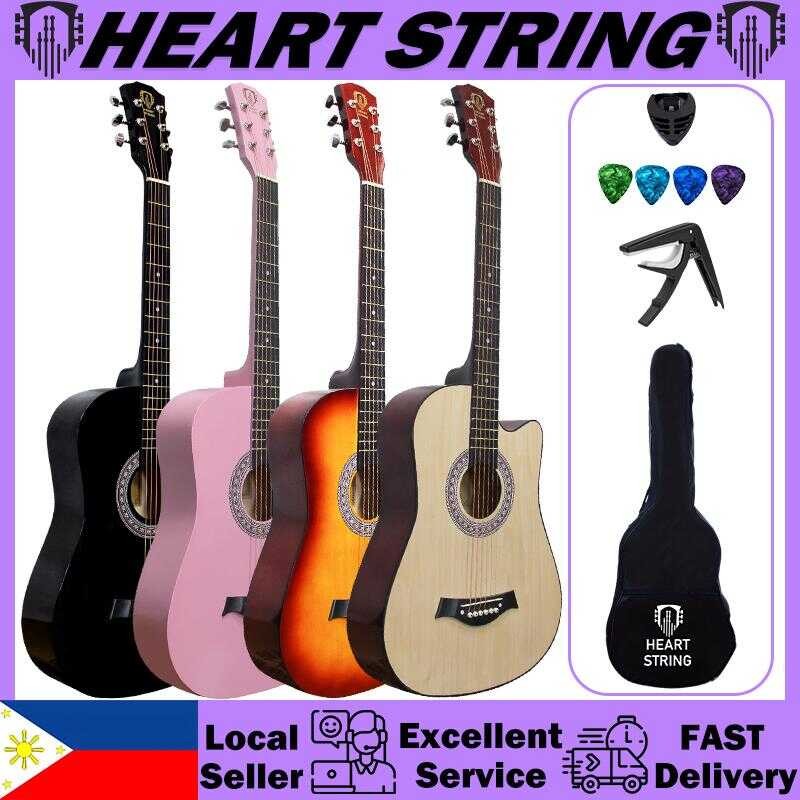 Heartstring Gitara 38 Inches Acoustic Original Low Action Set Budget ...