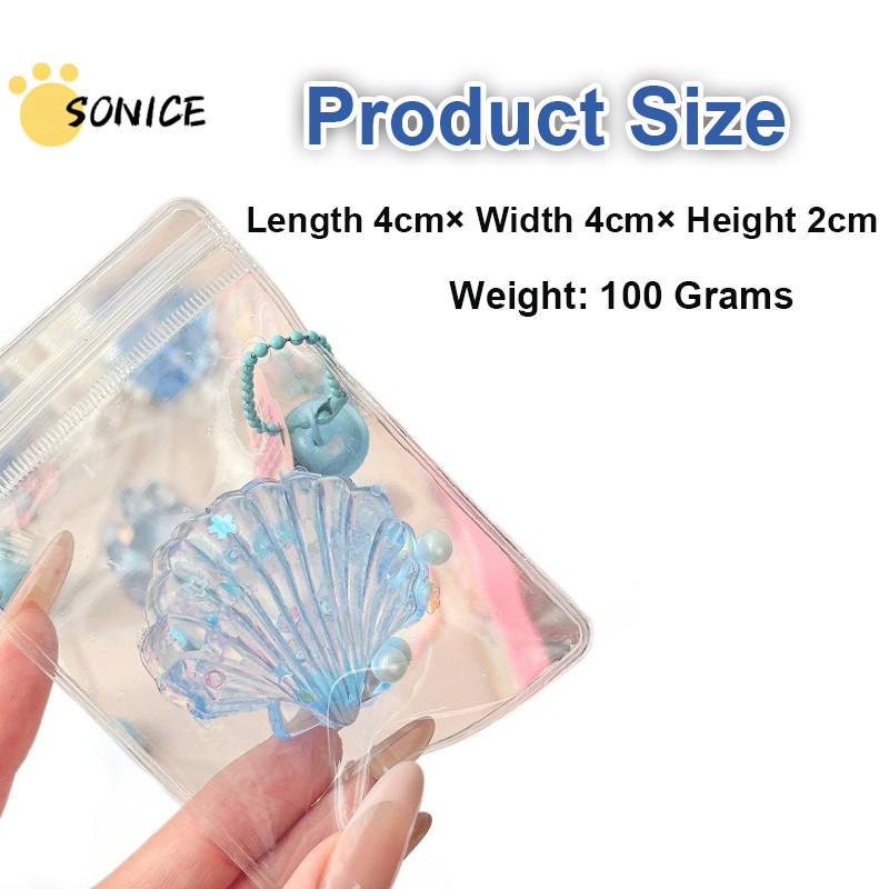Soft Squishy Shell Toy Blue Ocean Series DIY Squeeze Toy Shell Slow ...