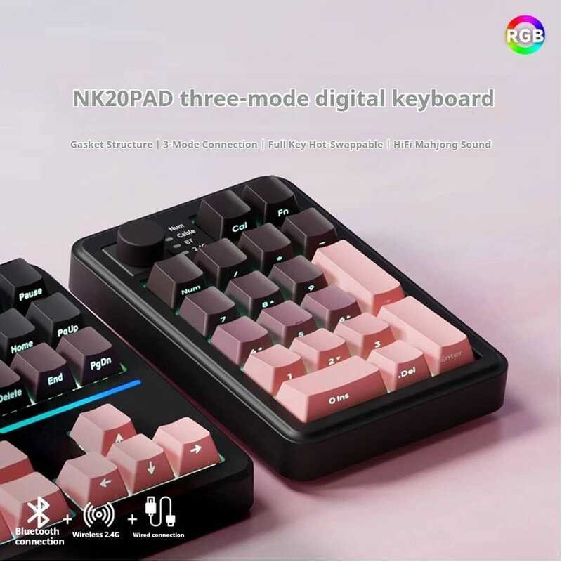 Wireless Bluetooth Numeric Keypad Side Engraving Characters EWEADN ...