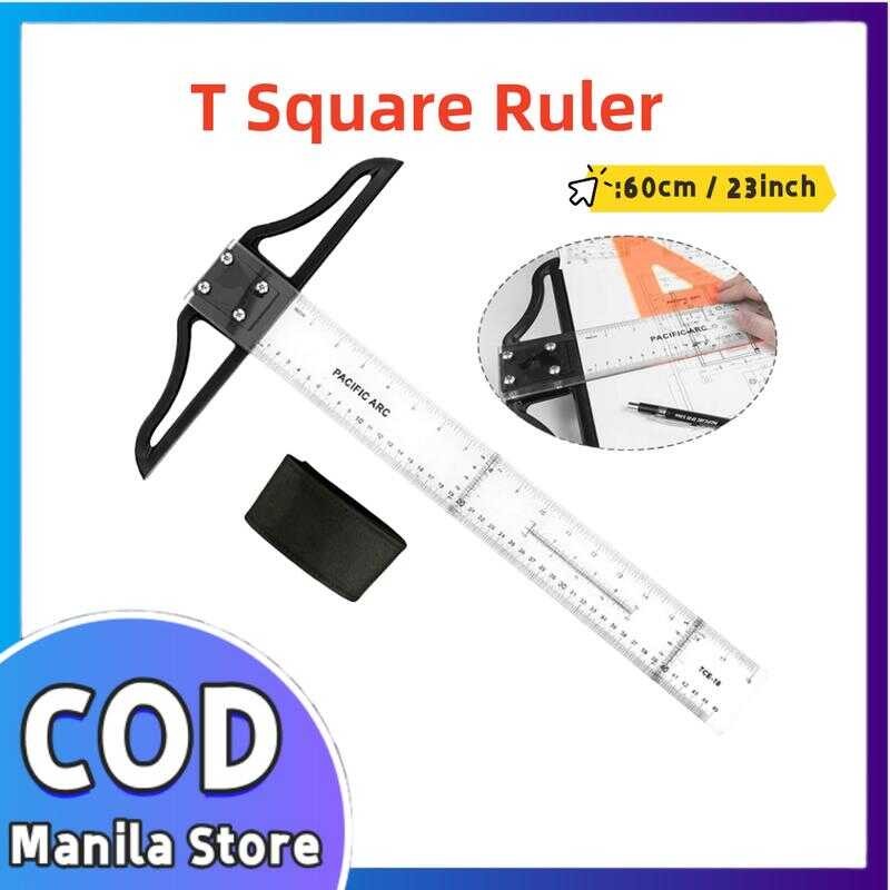 2 Inch T Square Ruler Acrylic Transparent T-Ruler For Art Framing And ...