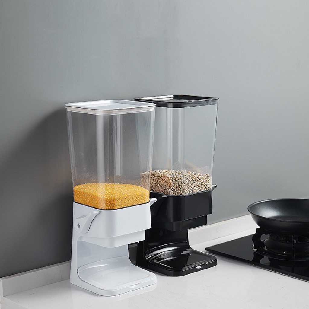 Countertop Cereal Dispenser, Dry Food Dispenser, Dual Control, Rice ...