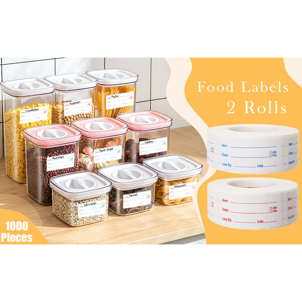 500pcs/roll Food Labels for Catering Food Date Storage Labels Food ...