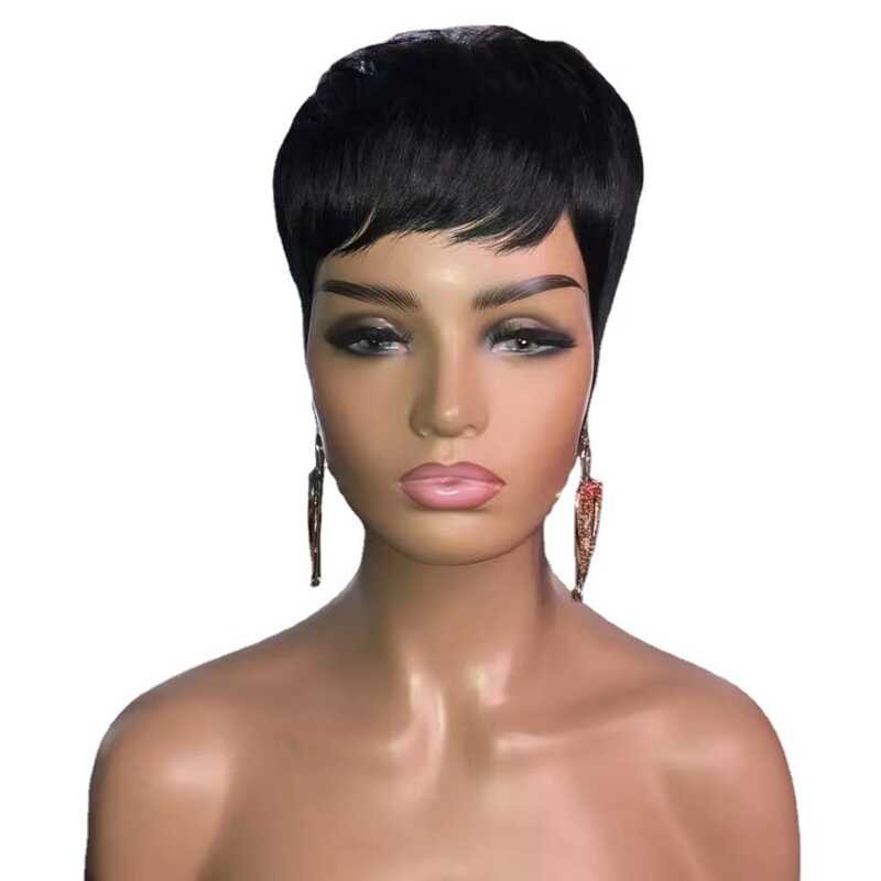 Women's Synthetic Wig Hairpiece Black Short Hair Wig High Temperature ...