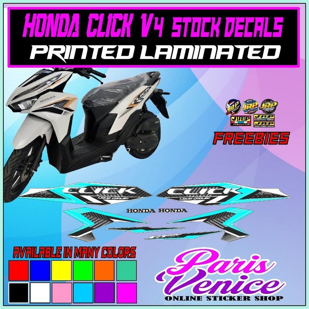 honda click v4 stock decals printed laminated original sticker v3 v4 ...