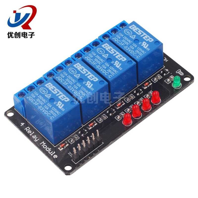 4-way Electromagnetic Relay Low Level Trigger PLC Drive Control Board ...
