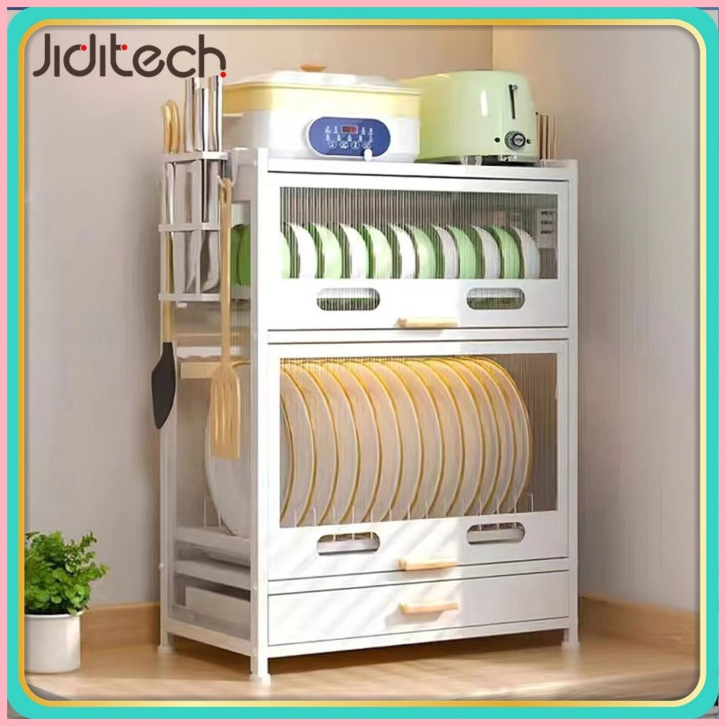 Jiditech Dish Rack Plate Storage Rack Drainer Drying Rack Kitchen ...