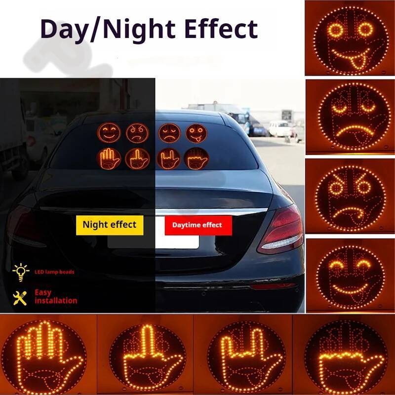 Fun Creative Three Models Lamp Car Interior Rear Windshield LED Hand ...
