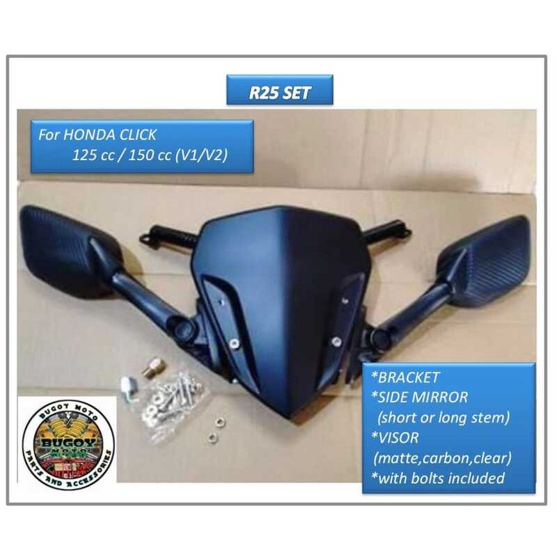 HONDA CLICK R25 Side Mirror With Bracket And Visor ( 1 SET ) For Honda ...