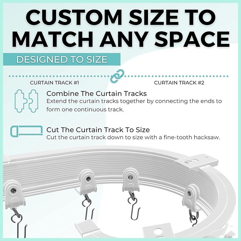 5M/3M Flexible Bendable Ceiling Curtain Track,PVC Ceiling Track for ...