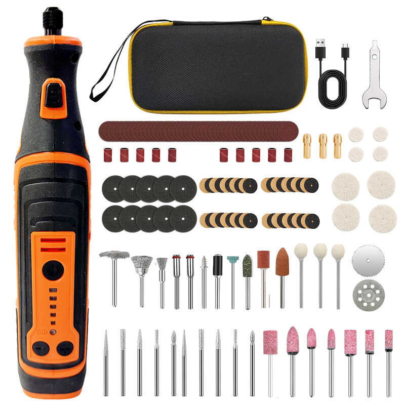 Cordless Handheld Rotary Grinder DIY Power Tool Mini Electric Drill 8V ...