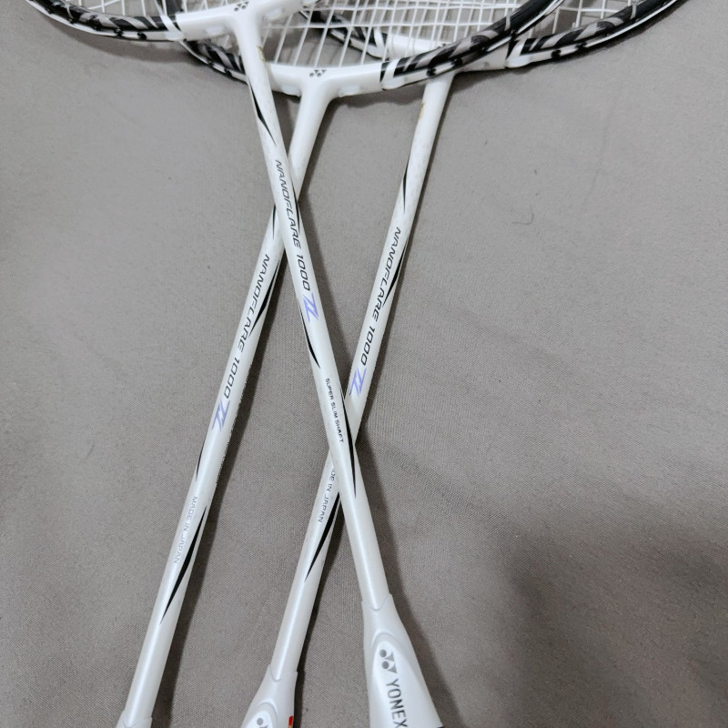 New YONEX NANOFLARE 1000Z White Badminton Racket Full Carbon Single 4U ...