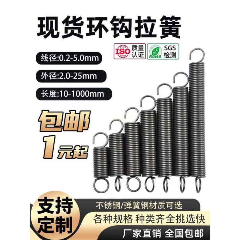Spring Stainless Steel Large and Small Tension Springs with Hooks ...