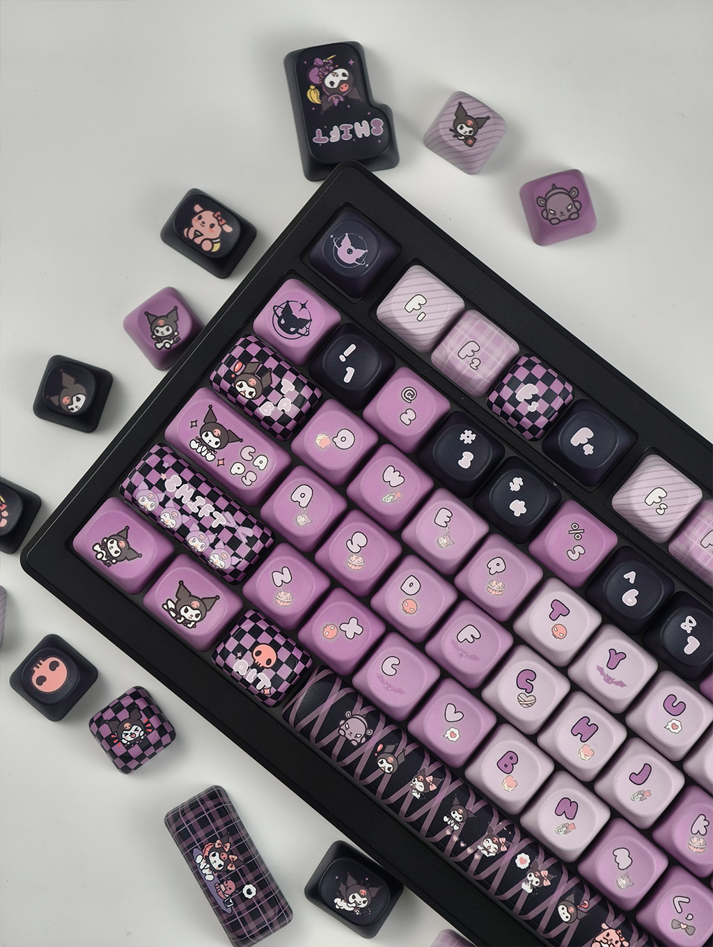 Kuromi Keycaps MOA Profile 130 Keys PBT Cartoon Dye Sublimation Aula ...