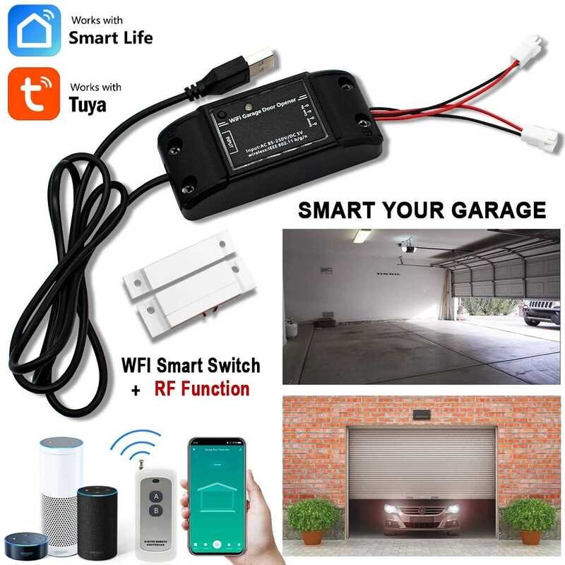 Xj Wifi Smart Garage Door Opener Controller DC 12V 24V AC 220V Wrok ...