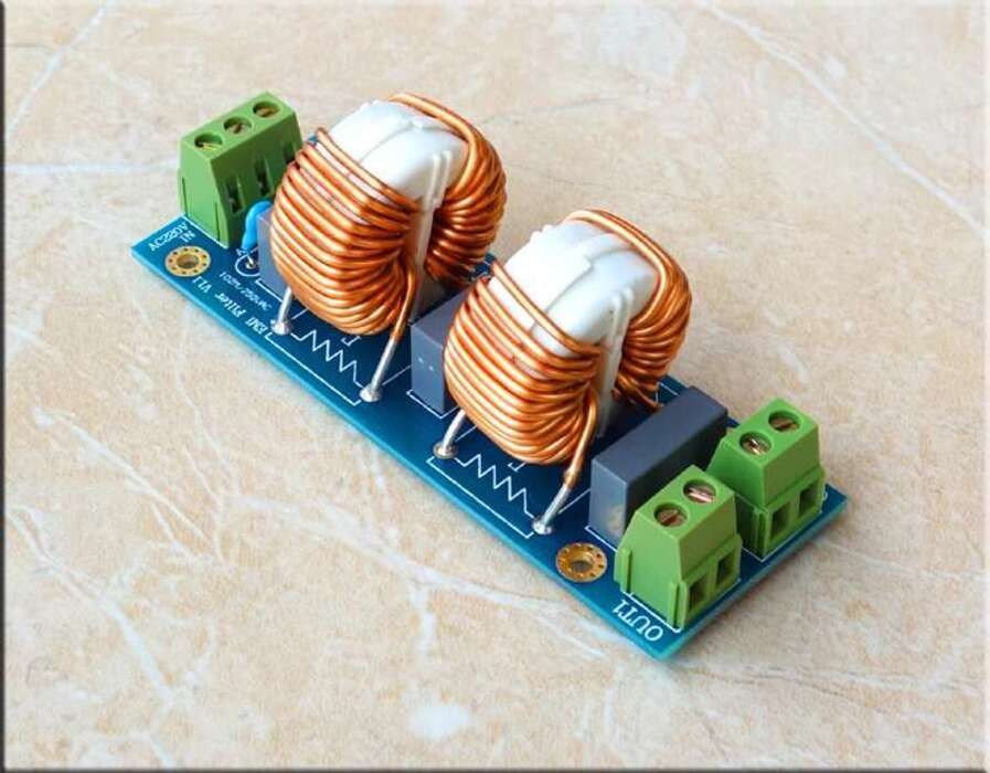 Power Purifier Two-stage Inductor Filter 18A EMI Filter Double-sided ...