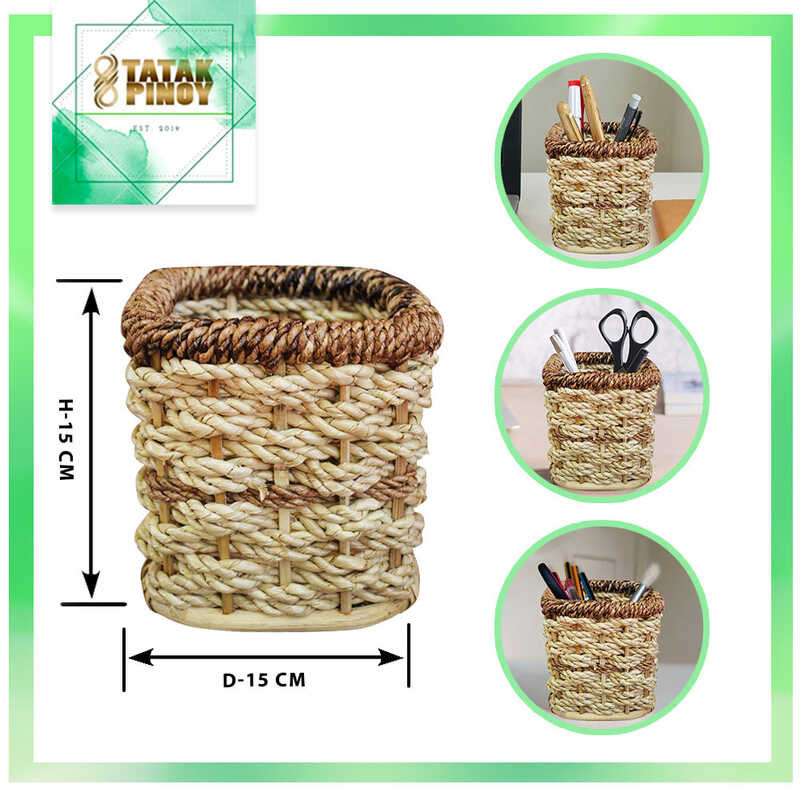 TATAK PINOY Rattan Basket Storage Baskets Shelf Organizer Container ...