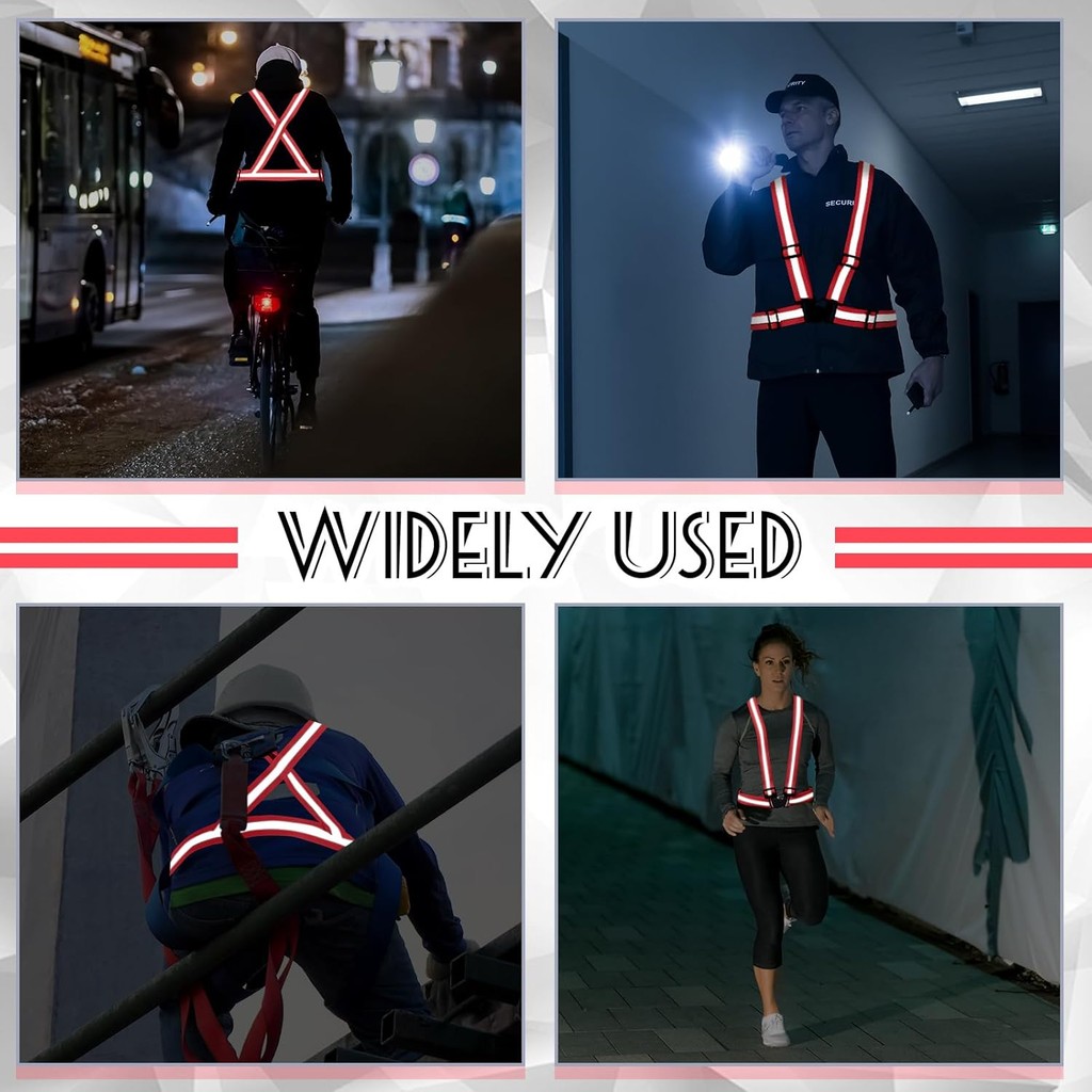 OW High Visibility Reflective Vest Adjustable Safety Vest, for Night ...