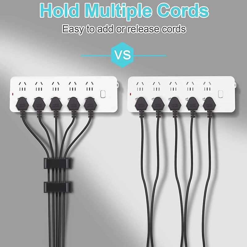 Cable Organizer Seldhesive Cable Clips Clamp Table USB Cable Management ...