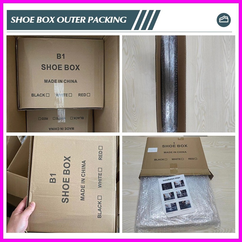 Heavy Duty Crystal Clear Acrylic Shoe Box Magnetic Front/Side Drop ...