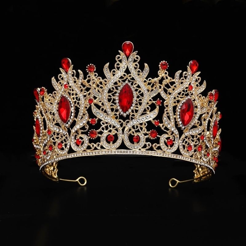 Elegant Pageant Crown Miss World Tiara Shiny Rhinestone Decor Wedding ...